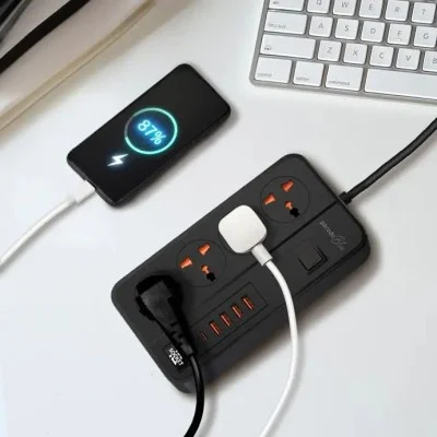 Porodo Blue 4 Ac Power Strip - Black